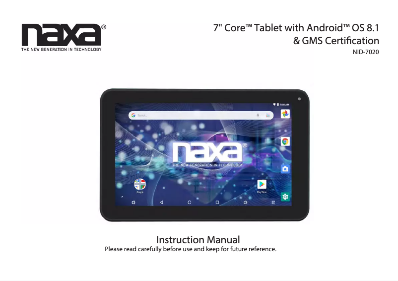Page 1 de la notice Manuel utilisateur Naxa NID-7020