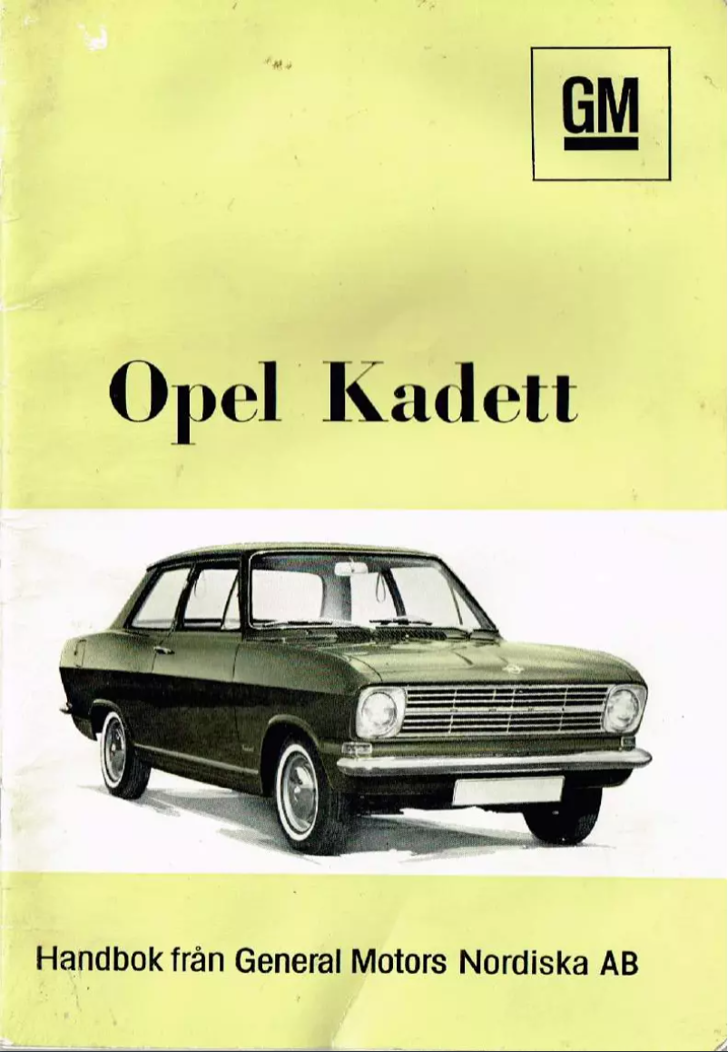 Page 1 de la notice Manuel utilisateur Opel Kadett (1966)