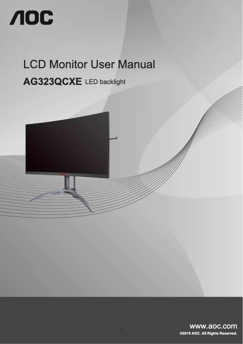 Page 1 de la notice Mode d'emploi AOC AGON AG323QCXE