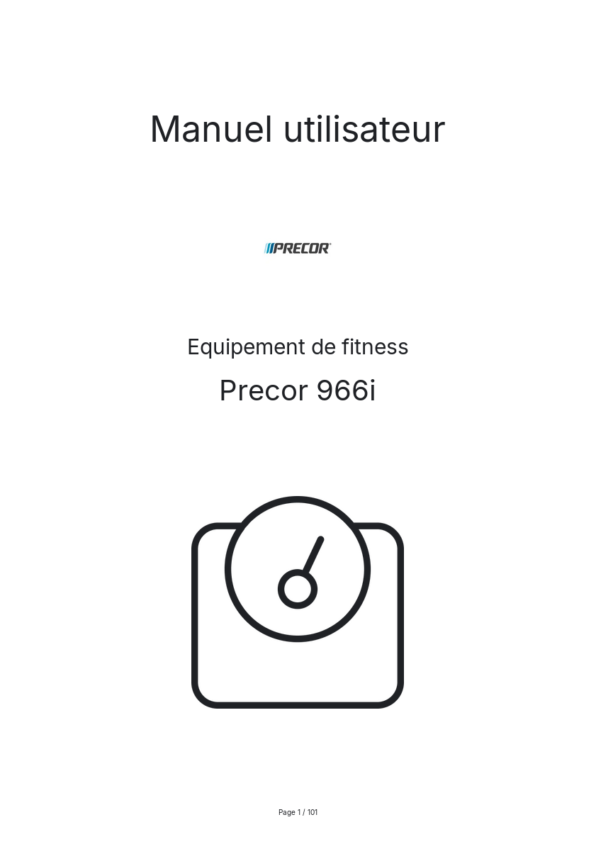 Image de la première page du manuel de l'appareil 966i