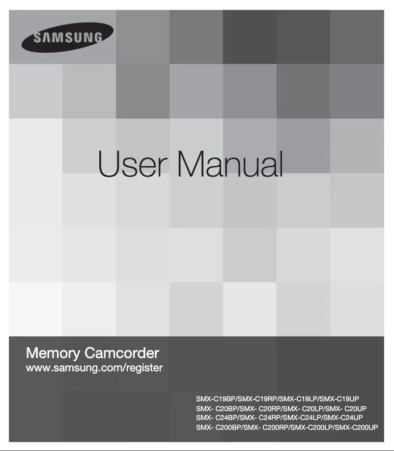 Page n°1 - Manuel utilisateur Samsung SMX-C200BP
