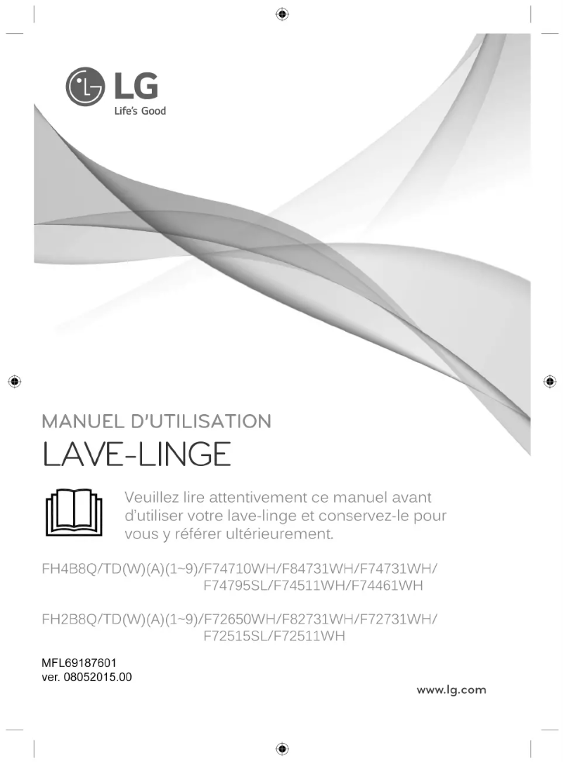 Page 1 de la notice Manuel utilisateur LG F74710WH
