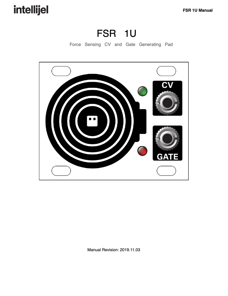 Page 1 de la notice Manuel utilisateur Intellijel FSR 1U