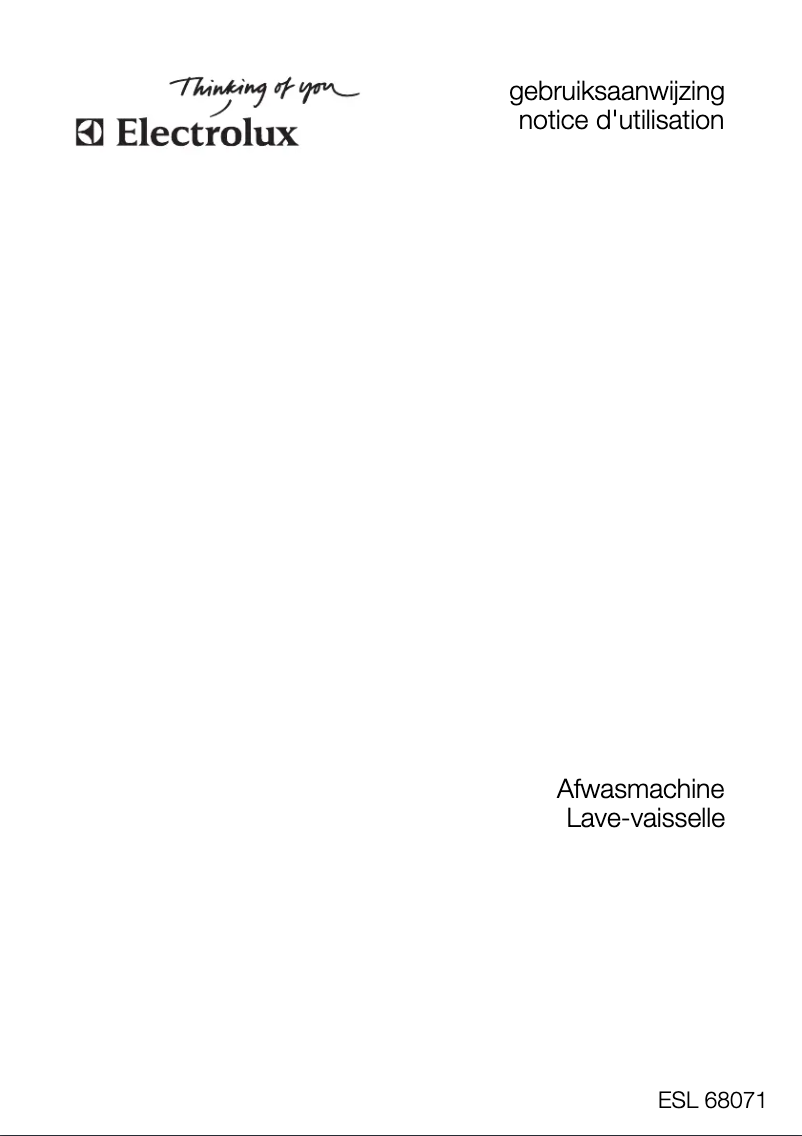 Page 1 de la notice Manuel utilisateur Electrolux ESL68071
