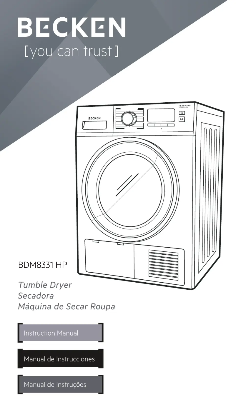 Page 1 de la notice Manuel utilisateur Becken BDM8331 HP
