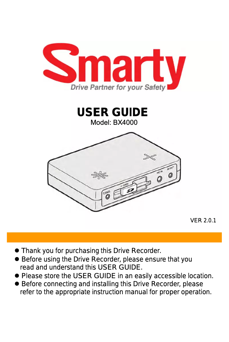 Image de la première page du manuel de l'appareil Smarty BX4000