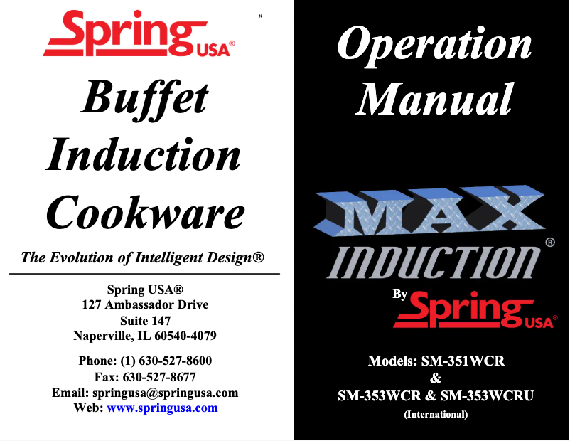 Page n°1 - Manuel utilisateur Spring USA SM-351WCR