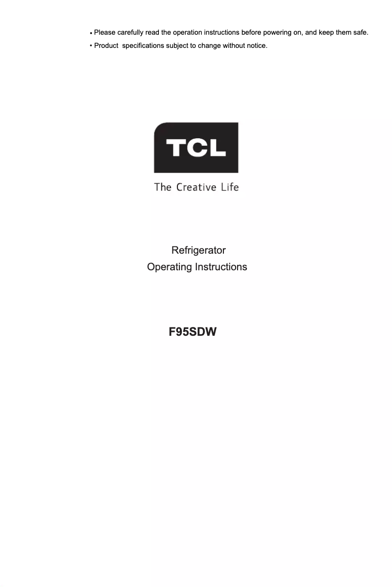 Image de la première page du manuel de l'appareil F95SDW