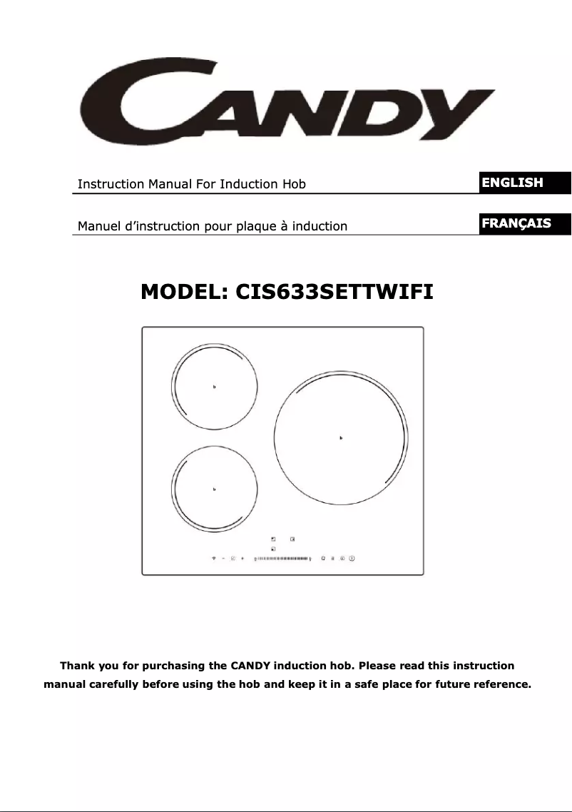 Page n°1 - Manuel utilisateur Candy CIS633SETTWIFI
