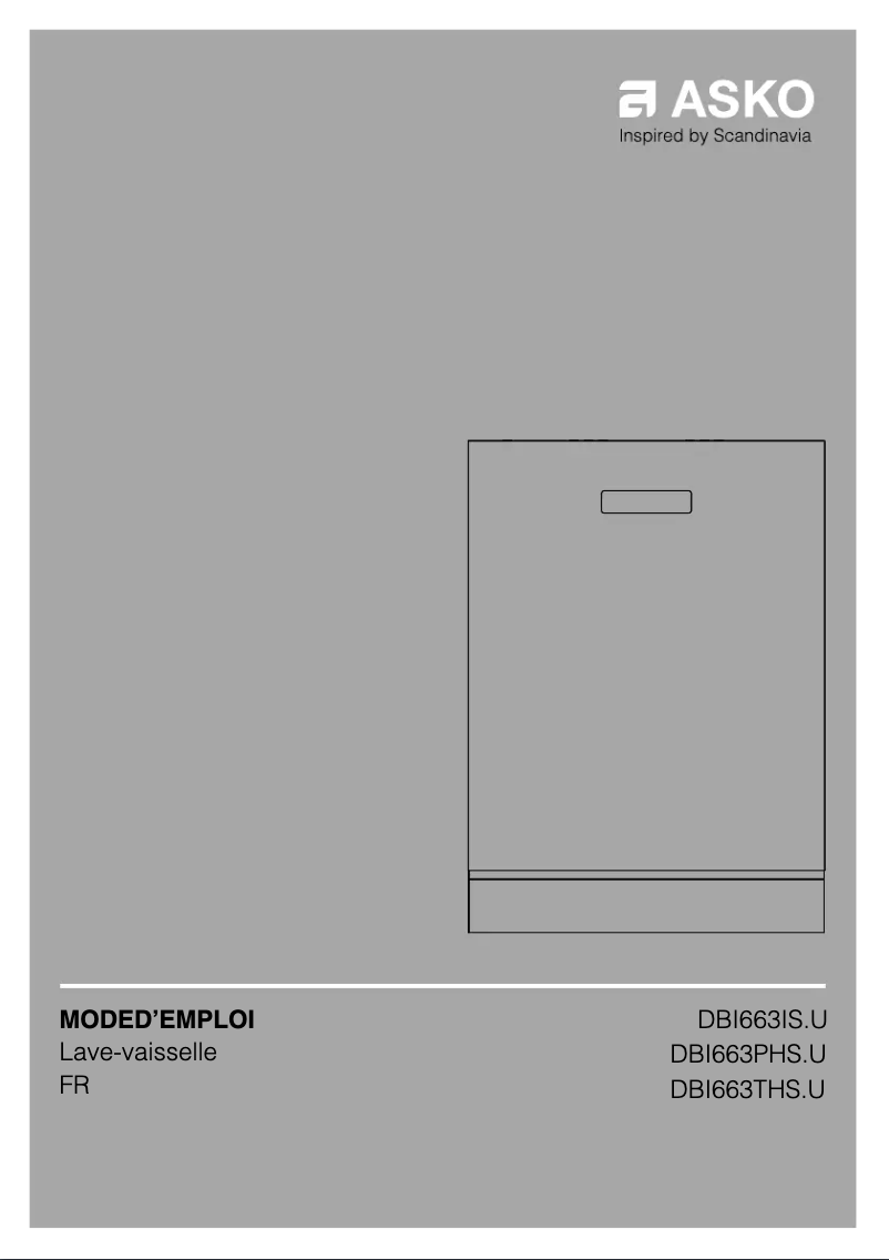 Page n°1 - Manuel utilisateur Asko DBI663PHS.U