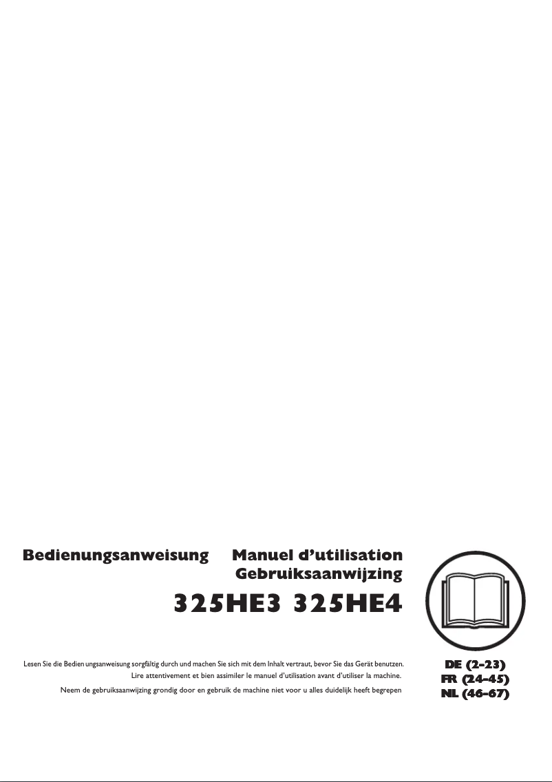 Page n°1 - Manuel utilisateur Husqvarna 325HE3