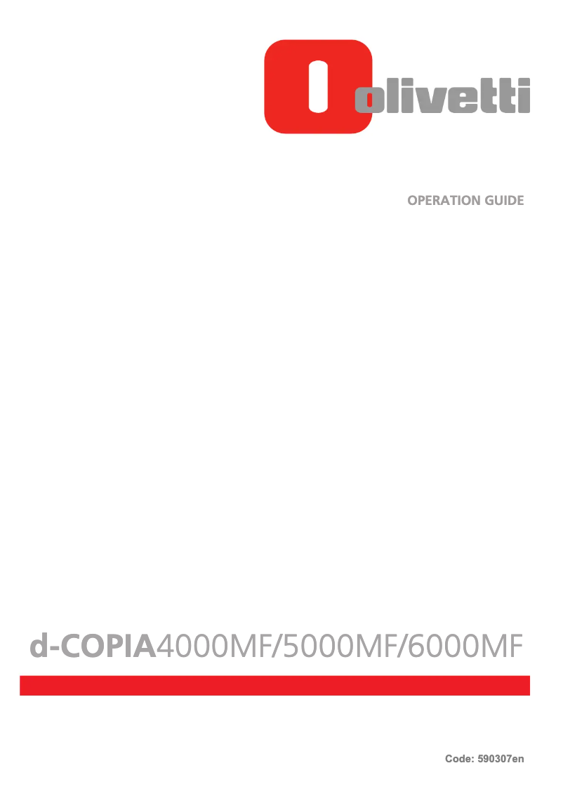 Image de la première page du manuel de l'appareil d-Copia 6000MF