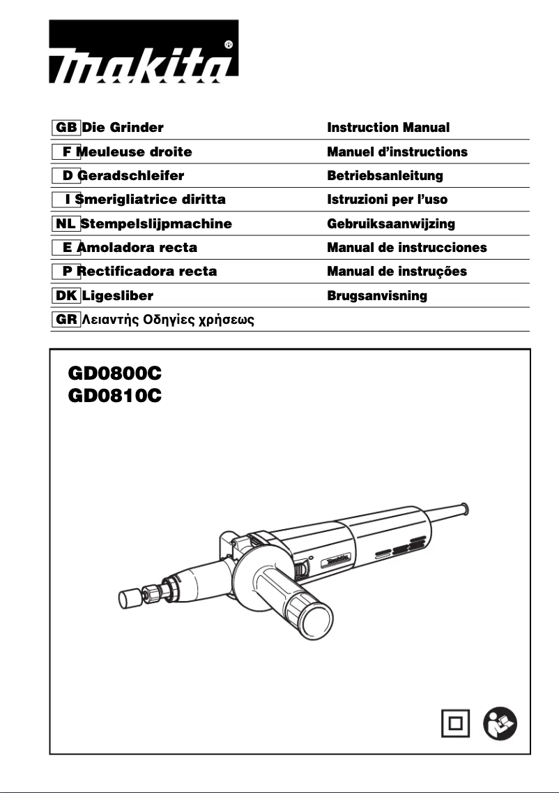 Page n°1 - Manuel utilisateur Makita GD0810C