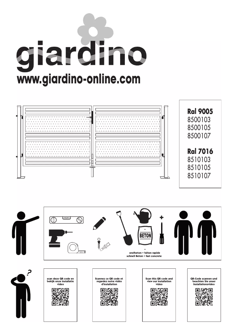 Página 1 del manual Manual de usuario Giardino 8510103