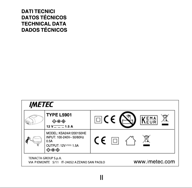 Page n°1 - Manuel utilisateur Imetec Bellissima Zero