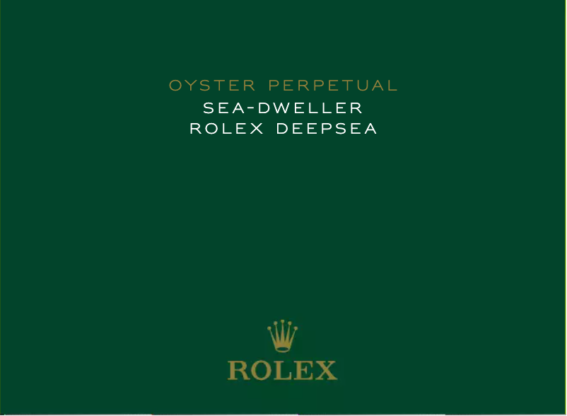 Image de la première page du manuel de l'appareil Sea‑Dweller