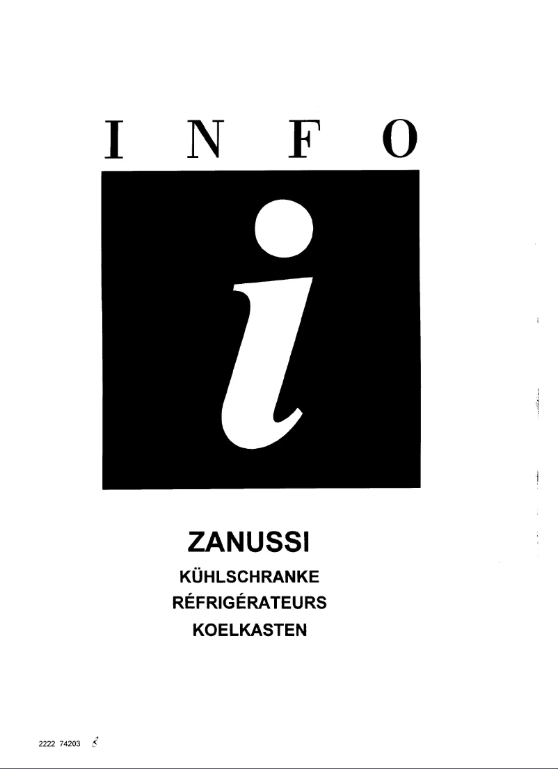 Page 1 de la notice Manuel utilisateur Zanussi ZI 2161