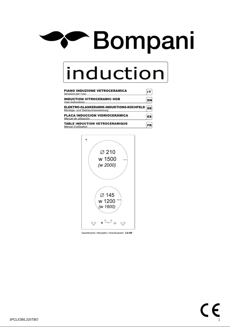 Page n°1 - Manuel utilisateur Bompani BO332AA/E