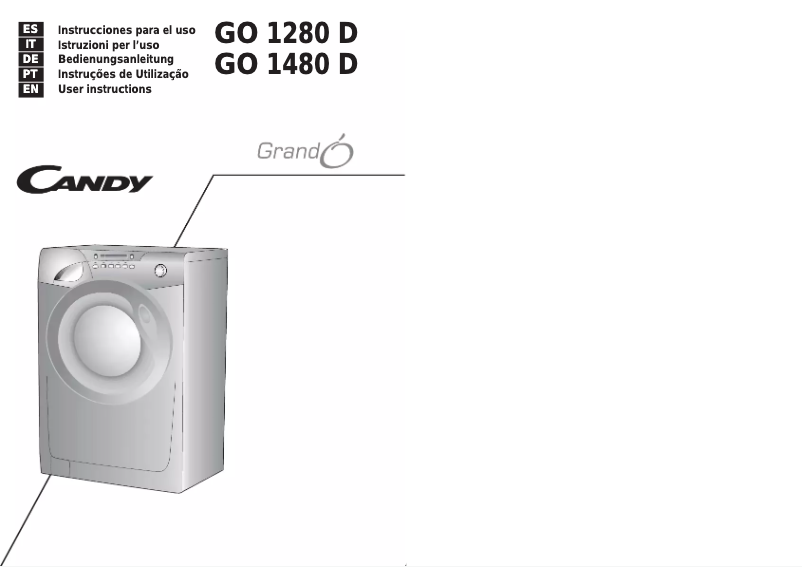 Page n°1 - Manuel utilisateur Candy GO 1280D-37