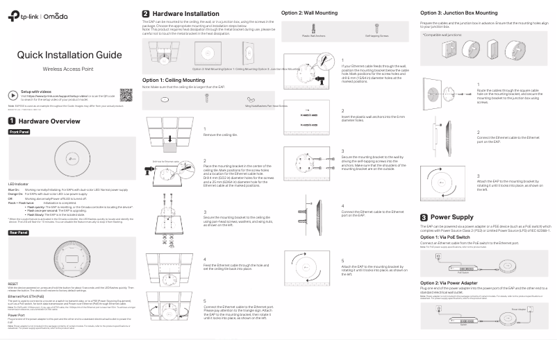 Page n°1 - Guide d'installation TP-Link Omada EAP680