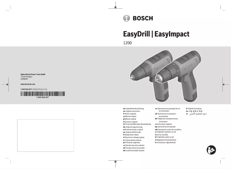 Page 1 of the manual User Manual Bosch EasyDrill 12