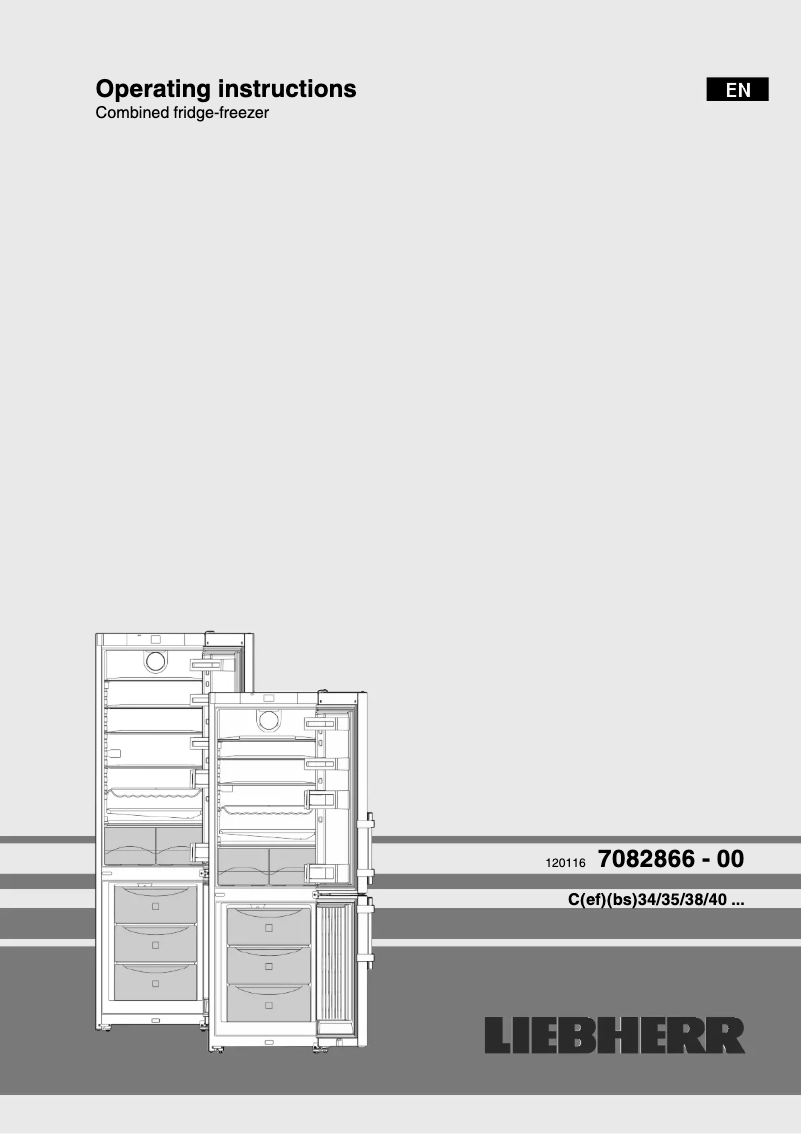 Page n°1 - Manuel utilisateur Liebherr Cef 3425 Comfort