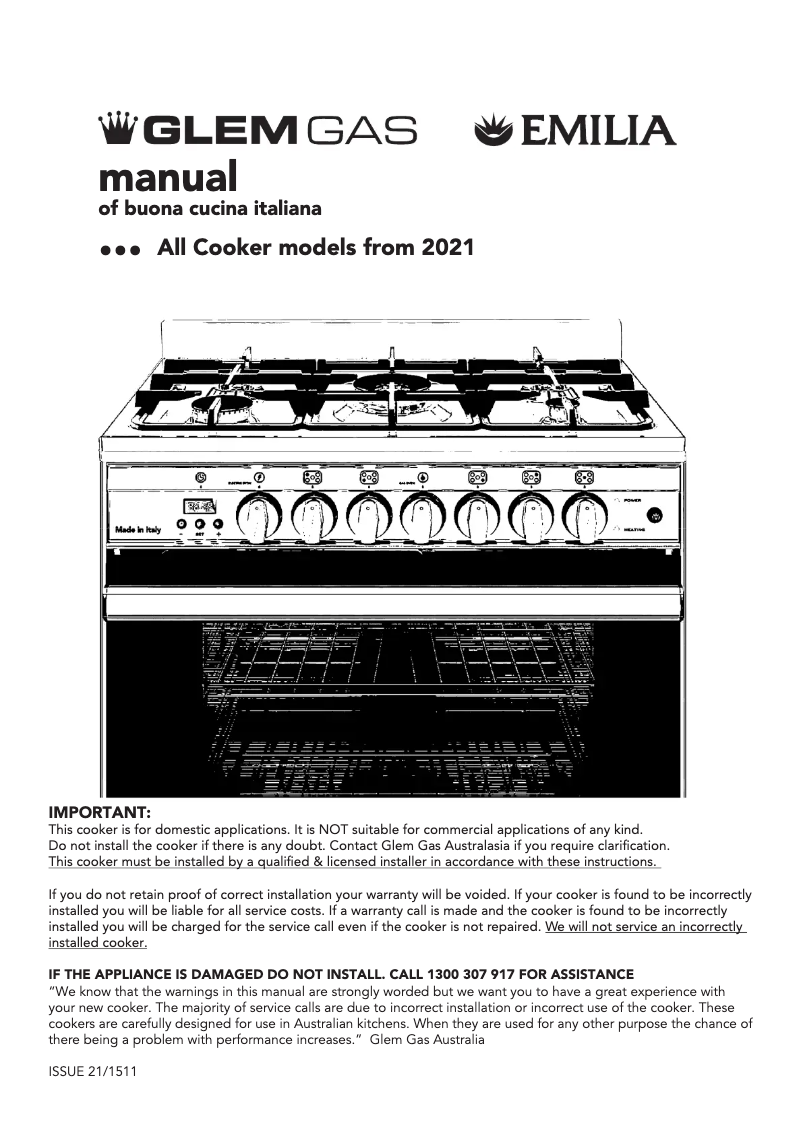 Image de la première page du manuel de l'appareil GS965DOPX