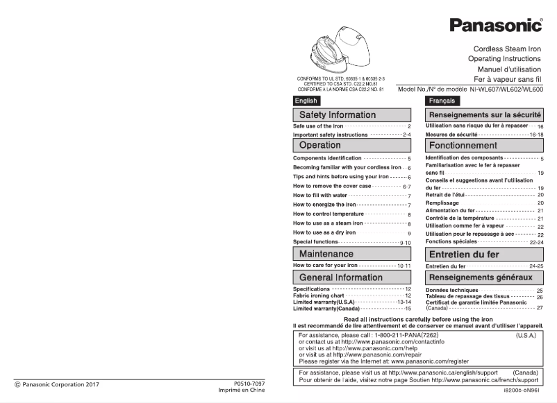 Image de la première page du manuel de l'appareil NI-WL607