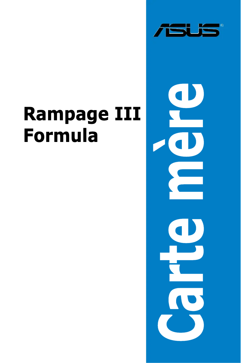 Page 1 de la notice Manuel utilisateur Asus Rampage III Formula