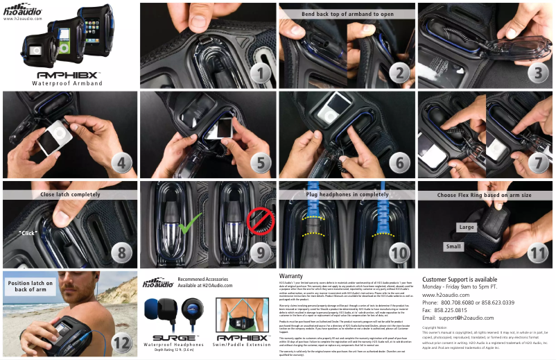 Page 1 de la notice Manuel utilisateur H2O Audio Amphibx WA2-5A1