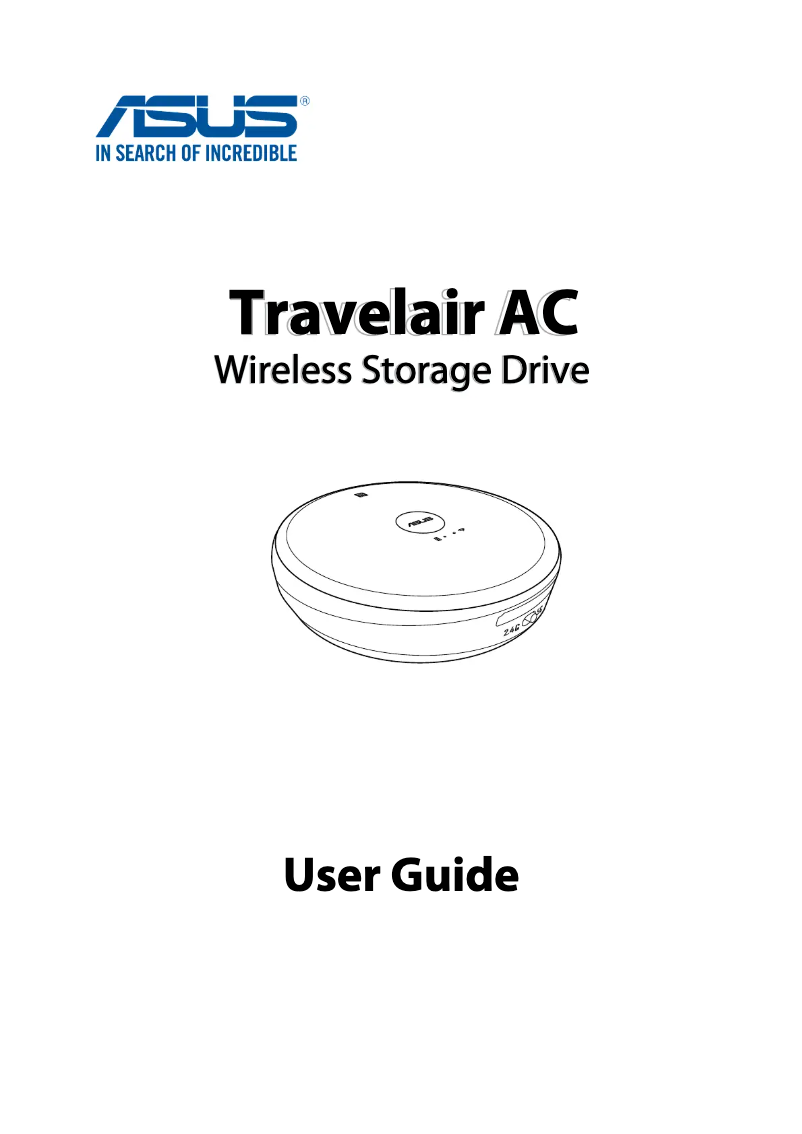 Image de la première page du manuel de l'appareil Travelair AC WSD-A1