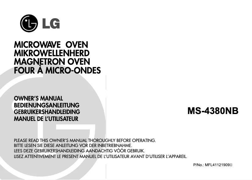 Image de la première page du manuel de l'appareil MS-4380NB