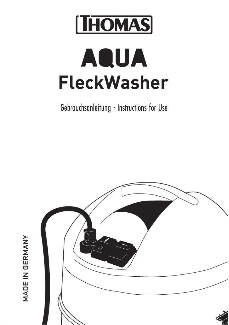 Image de la première page du manuel de l'appareil AQUA FleckWasher