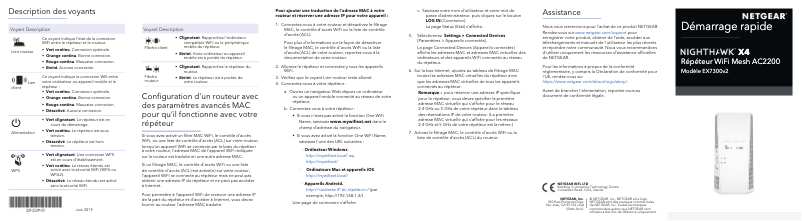 Page n°1 - Guide d'installation Netgear EX7300v2