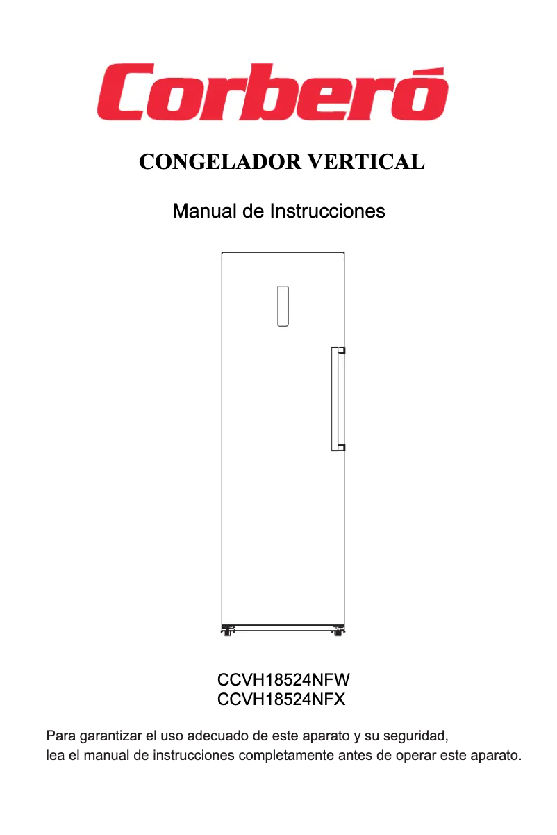Image de la première page du manuel de l'appareil CCVH18524NFX