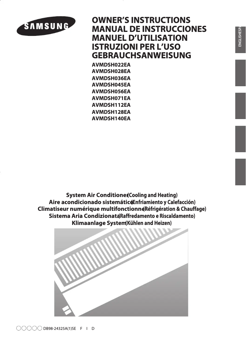 Image de la première page du manuel de l'appareil AVMDSH022EA