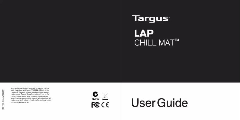 Page n°1 - Manuel utilisateur Targus AWE55EU