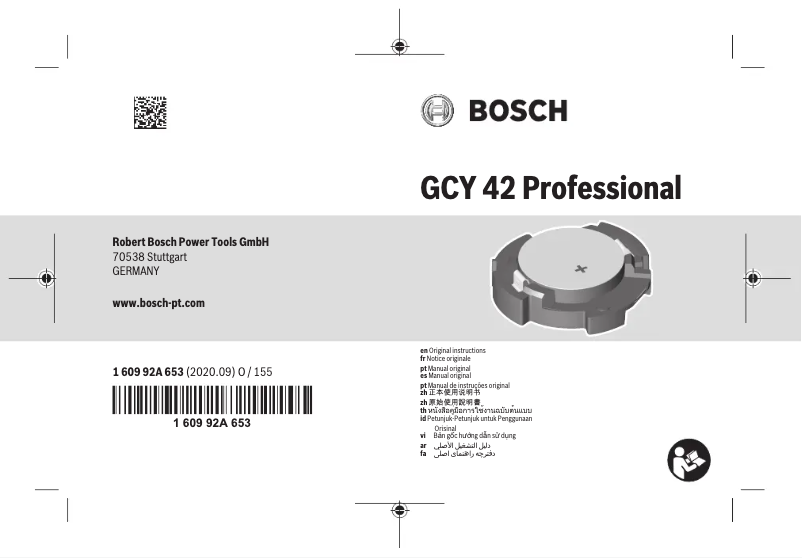 Page 1 de la notice Manuel utilisateur Bosch GCY 42 Professional
