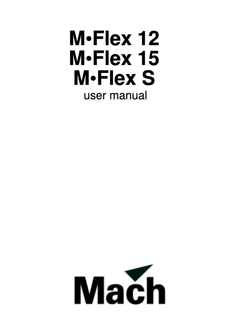 Page 1 de la notice Manuel utilisateur Martin M•Flex 12