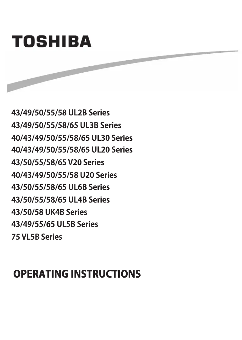 Page 1 de la notice Manuel utilisateur Toshiba 65UL2063DB