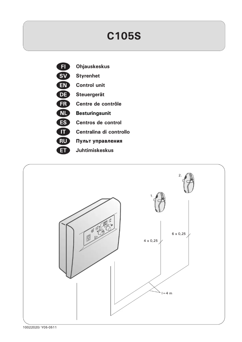 Page n°1 - Manuel utilisateur Harvia C105S