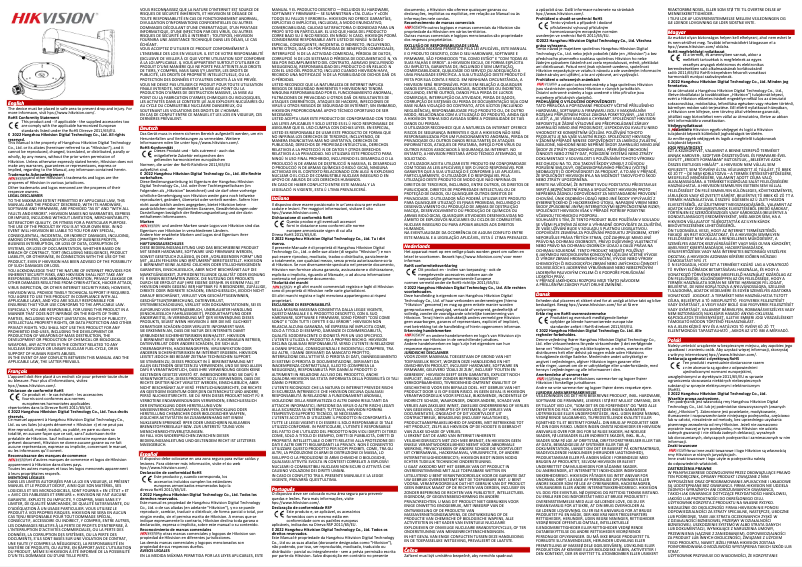 Image de la première page du manuel de l'appareil DS-1705ZJ-DM35