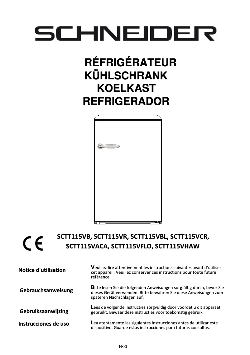Image de la première page du manuel de l'appareil SCTT115VFLO