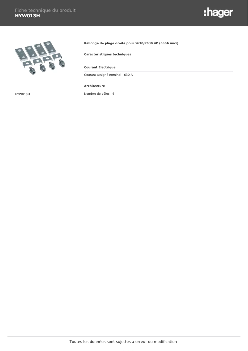 Image de la première page du manuel de l'appareil HYW013H