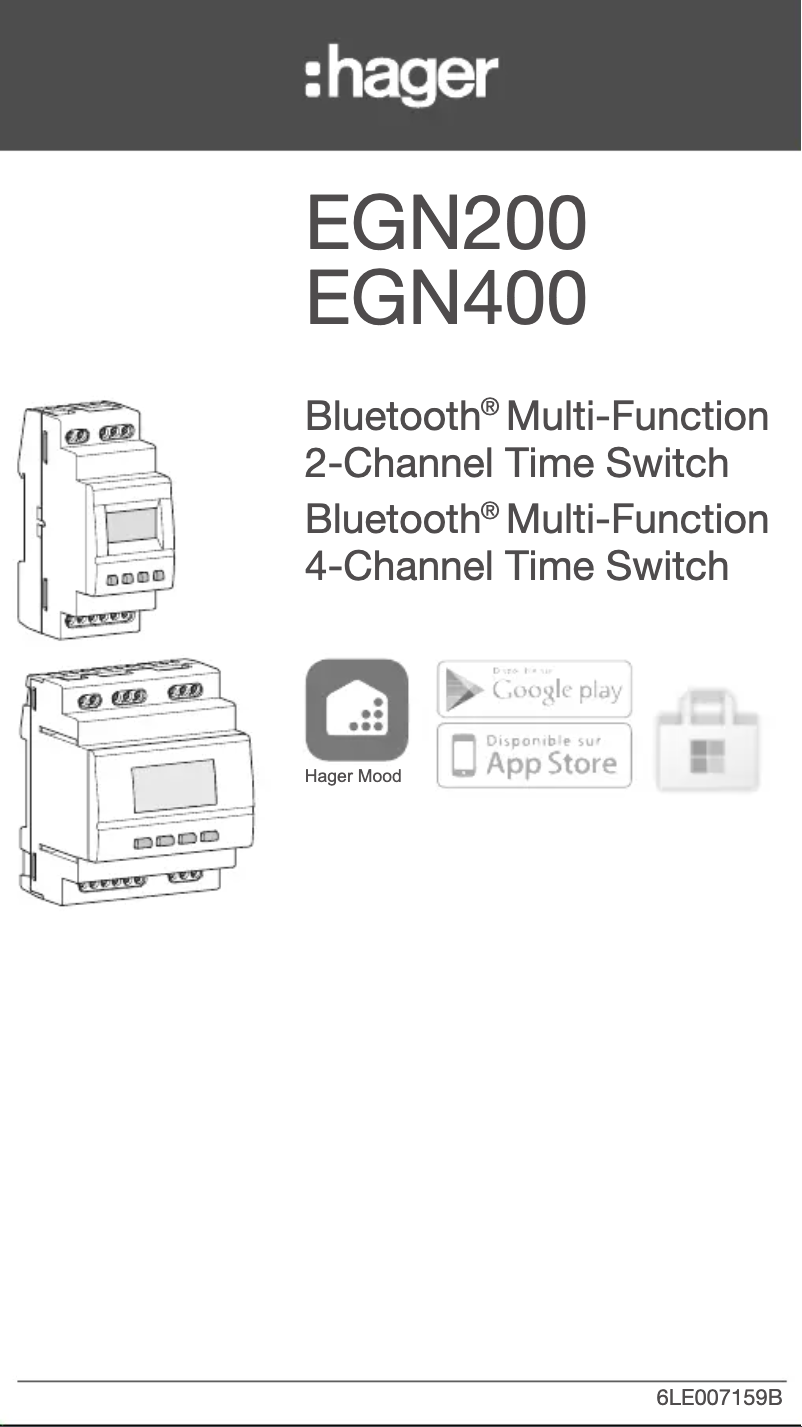 Page 1 de la notice Manuel utilisateur Hager EGN400