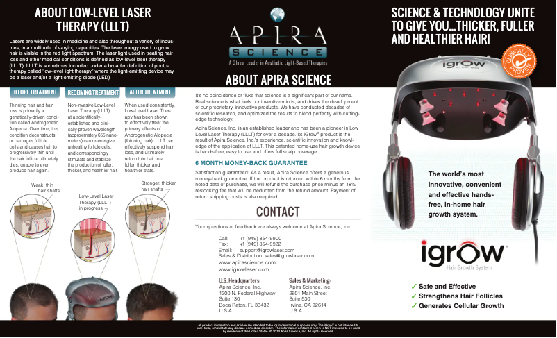 Página 1 del manual Manual de usuario Apira Science iGrow