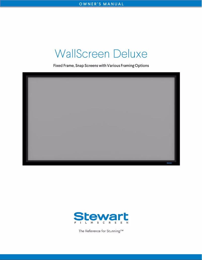 Page n°1 - Manuel utilisateur Stewart WallScreen Deluxe