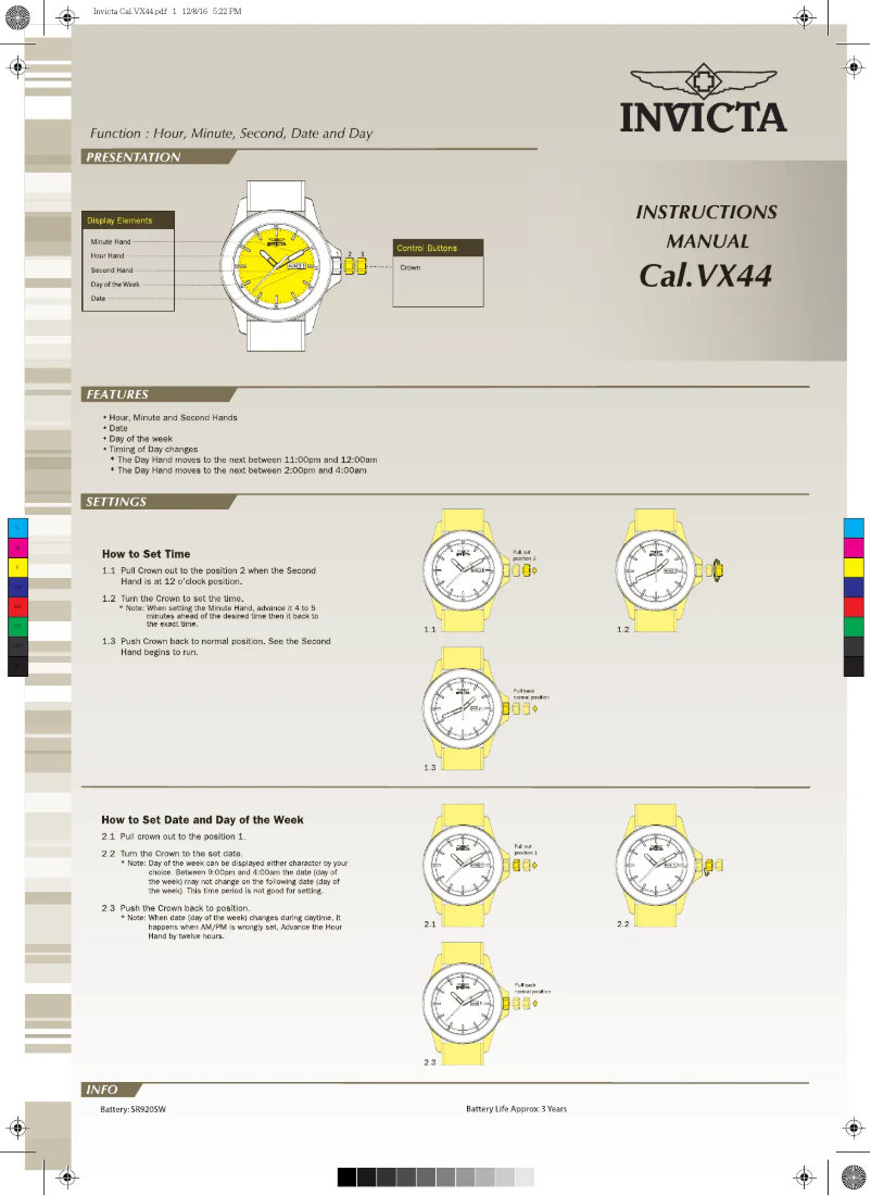 Image de la première page du manuel de l'appareil Specialty 31917