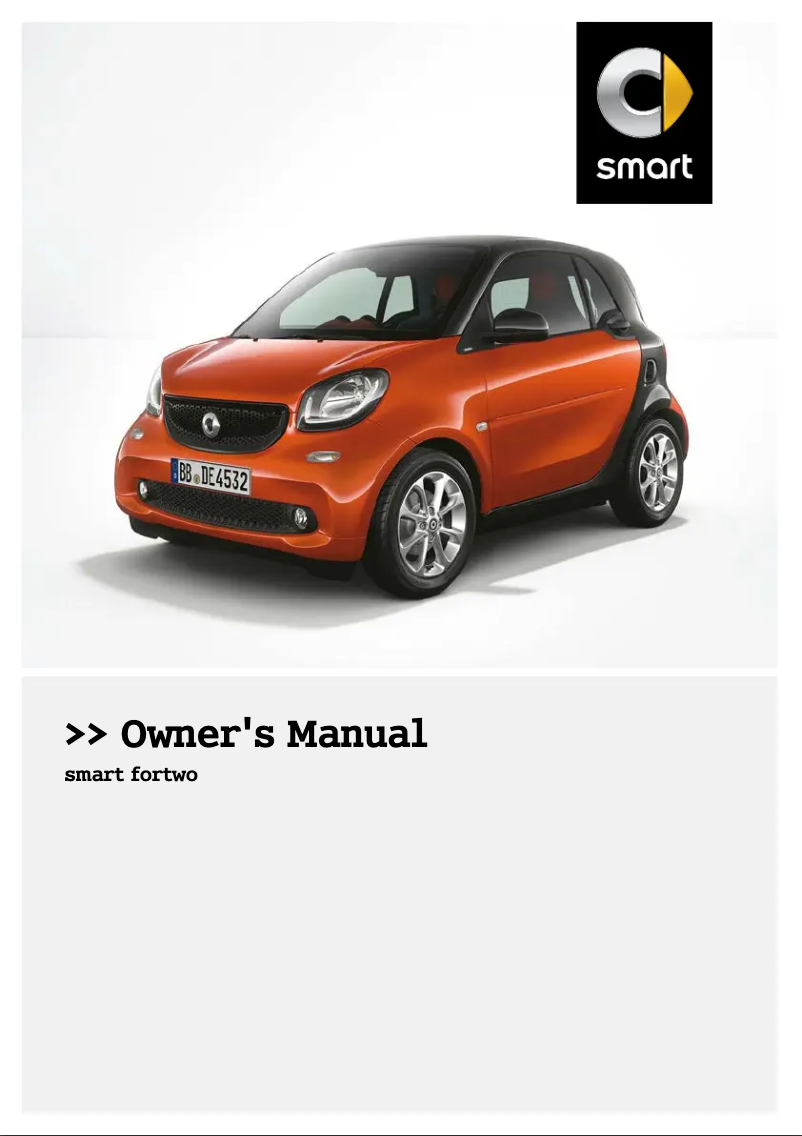 Page 1 de la notice Manuel utilisateur Smart Fortwo (2014)