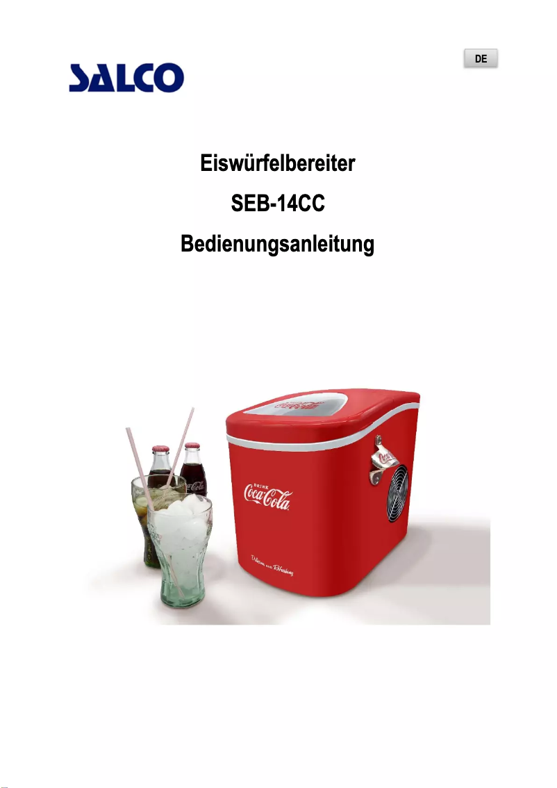 Page 1 de la notice Manuel utilisateur Salco Coca-Cola SEB-14CC
